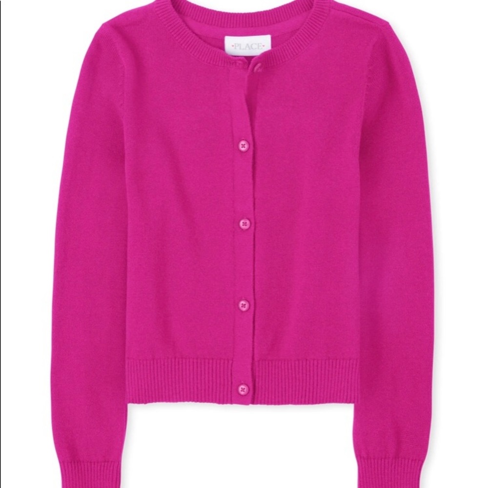 Childrens Place 7/8 pink cardigan